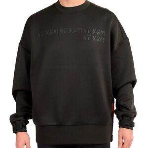 Scuderia Ferrari X Puma Men's Black Logo Print Crewneck Sweatshirt US 2XL IT 56